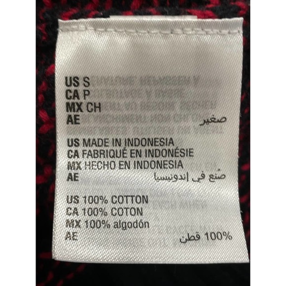 Karen Scott Women's Pullover Sweater Red Black V-Neckline S - Picture 7 of 8